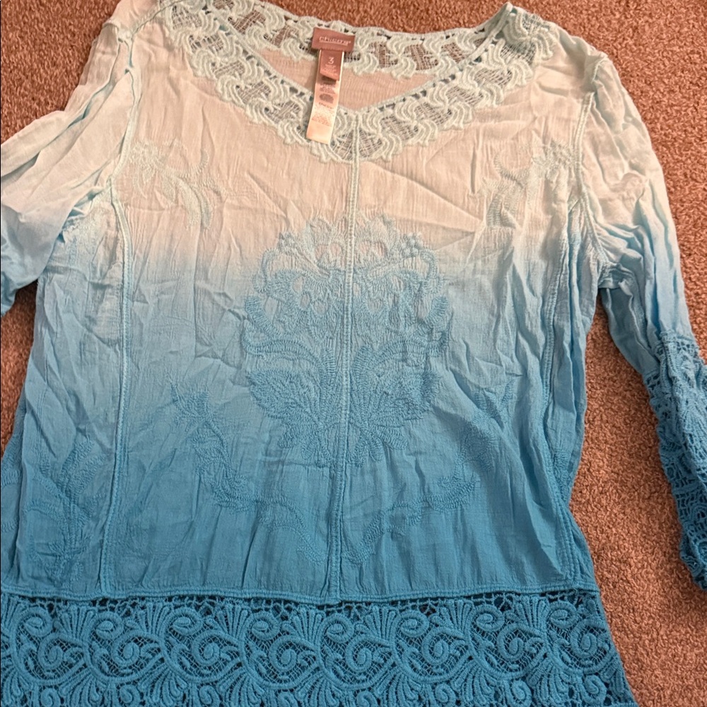 Chico's Ombre Blue Ombré Blouse